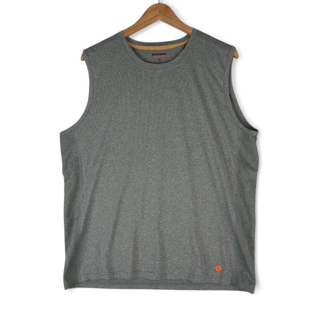 Bonobos Shirt XL Slim Heather Gray Performance Tank Top‎ Sleeveless Good Sport